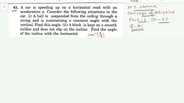 Question number 41 HC Verma chapter 5 concept of physics part one  newtons law of motion