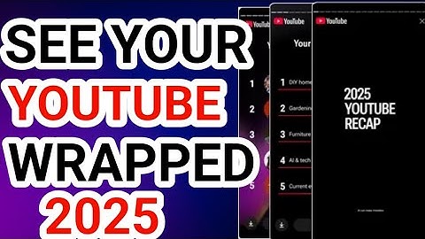 How to see your youtube WRAPPED 2025