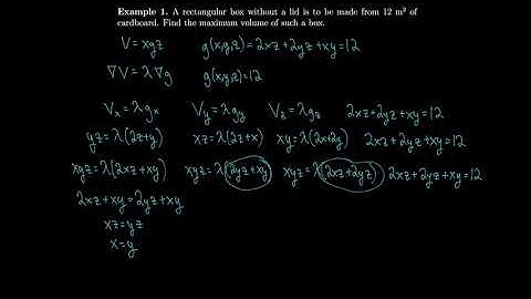 Calculus 14.8 Lagrange Multipliers