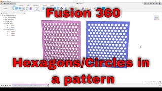 Fusion 360 - A Rectangular Hexagonal pattern from a Equilateral triangle, or Put Holes in Part.