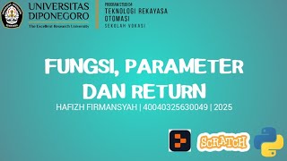 Fungsi, Parameter dan Return pada Program python. 