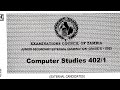 COMPUTER STUDIES 2023 EXTERNAL