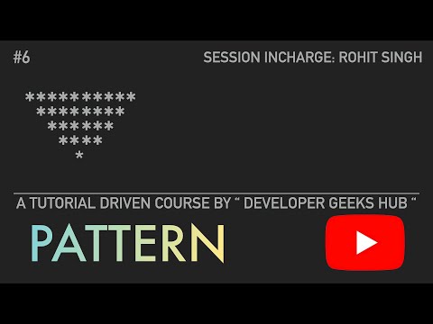 #Printing * #Patterns in #C++ #6 || #Printing #Playlist || #Developer #Geeks Hub || #Rohit Singh