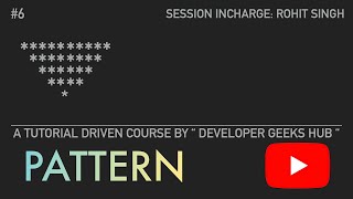 #Printing * #Patterns in #C++ #6 || #Printing #Playlist || #Developer #Geeks Hub || #Rohit Singh