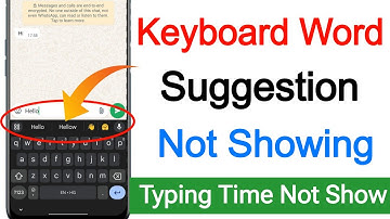Keyboard Suggestions Not Showing || Word Suggestions While Typing Android || Suggestion Not Show