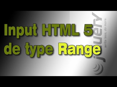 HTML5  jQuery : Connaître l'Input HTML 5 de type Range
