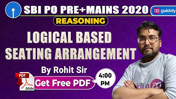 Logical Seating Arrangement Reasoning Tricks | SBI PO 2020 | Reasoning by Rohit Sir