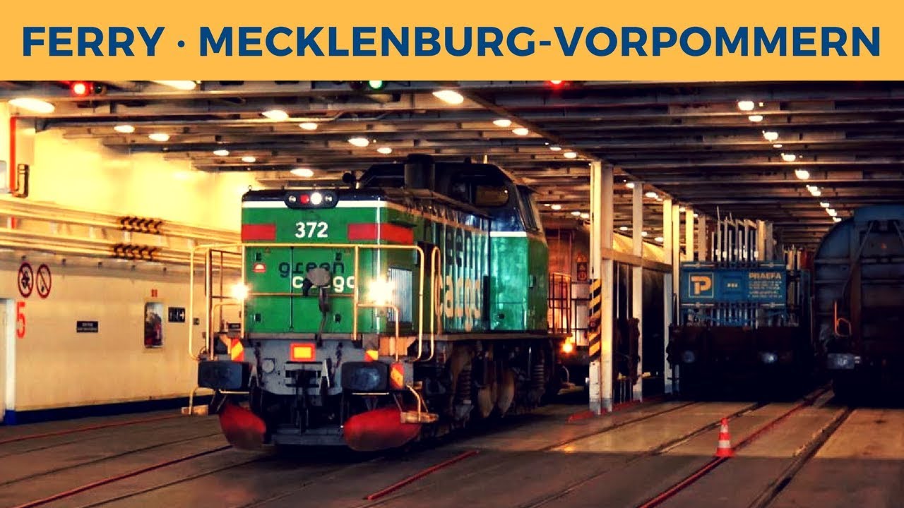 Ferry MECKLENBURG-VORPOMMERN in Trelleborg; Green Cargo shunting DB GC 122 375