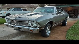 1968 Chevy Chevelle cold startup and  test drive