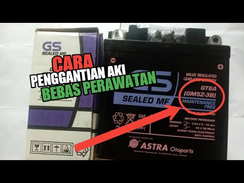 Cara Mengganti Aki  tipe  MF Sepeda Motor  YouTube