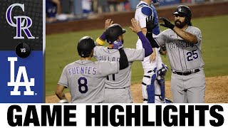 Kemp lifts Rockies with 2-run homer in 8th | Rockies-Dodgers Game Highlights 9\/6\/20