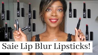 New! Saie Lip Blur Lipstick Review! | Nouveau, Modern, Classic