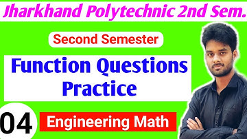 Jharkhand Polytechnic Second Semester Math|Function Question Practice|Jharkhand Polytechnic 2nd Sem|