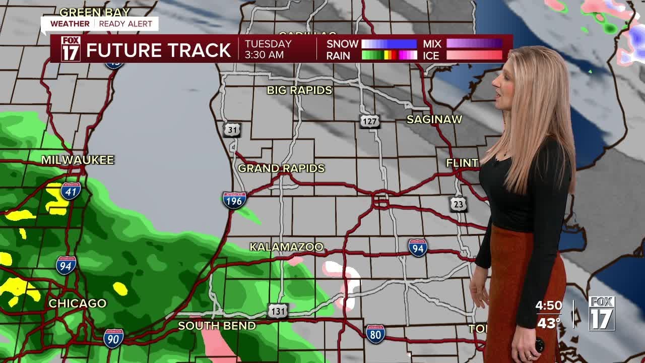 Monday PM Forecast: Wintry mix overnight and Tuesday - YouTube