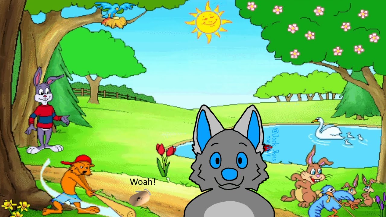 Reading Rabbit Camp Sky helps set up a campground (Reader Rabbit: Kindergarten) - YouTube
