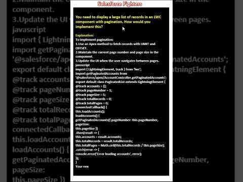 You Need To Display A Large List Of Records In An LWC Component With Pagination Salesforce Lwc You Need To Display A Large List Of Records In An LWC Component With Pagination Salesforce Lwc