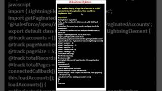 You need to display a large list of records in an LWC Component with pagination? #salesforce #lwc