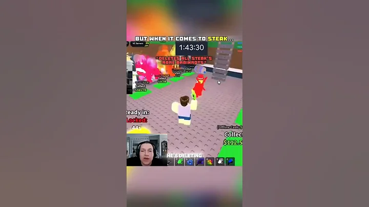 Sammy Deleted All Steak Rare Brainrots...💀#shorts #stealabrainrot #roblox #edit