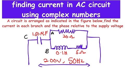how to find current in AC circuit using complex number notation