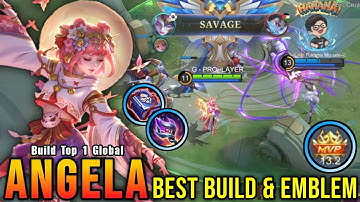 MVP Play!! Angela Best Build and Emblem!! - Build Top 1 Global Angela ~ MLBB