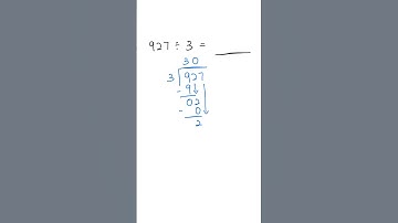 4th Grade Long Division: 927 ÷ 3 ✅💯 #MathShorts #LongDivision #Maths