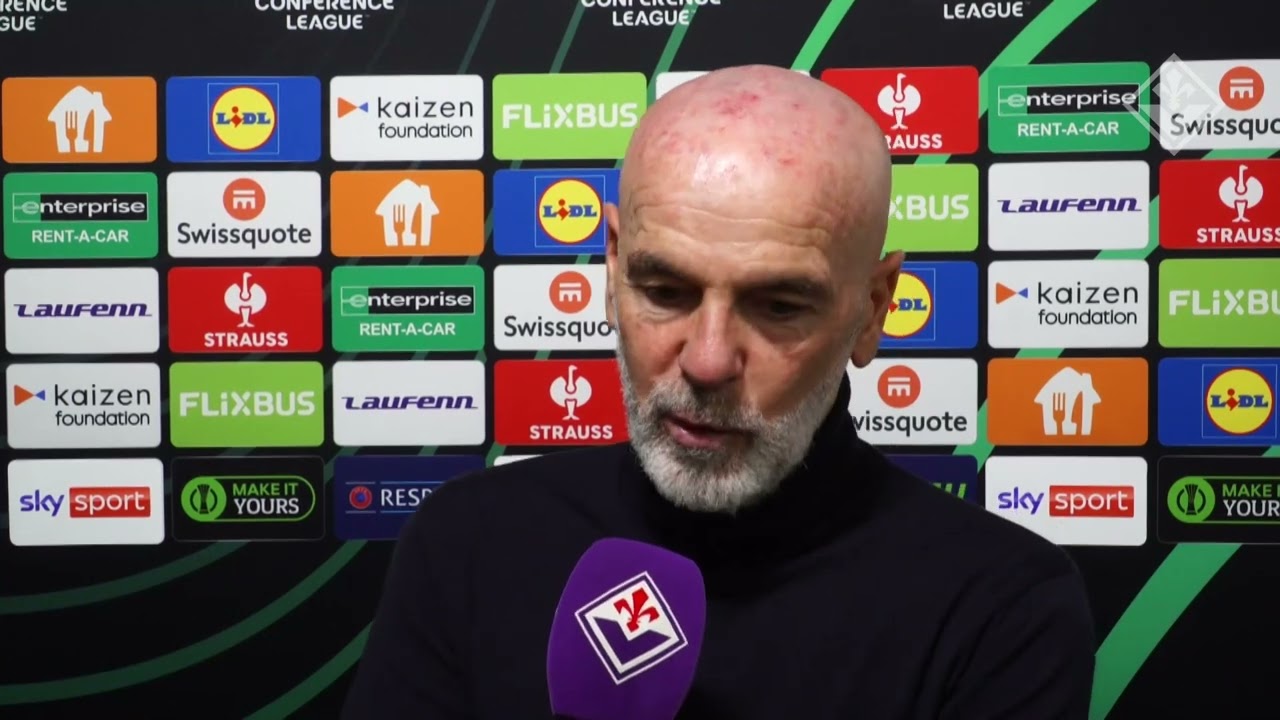 Mister Stefano Pioli al termine di Rapid SK vs Fiorentina 0 - 3