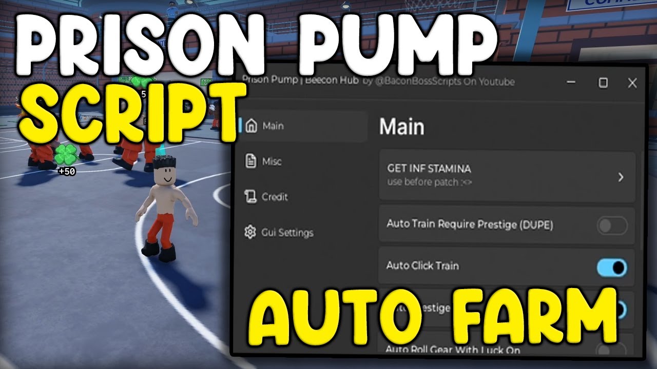 [NEW] Prison Pump OP Script Auto Farm And Instant Kill Mobs - Roblox