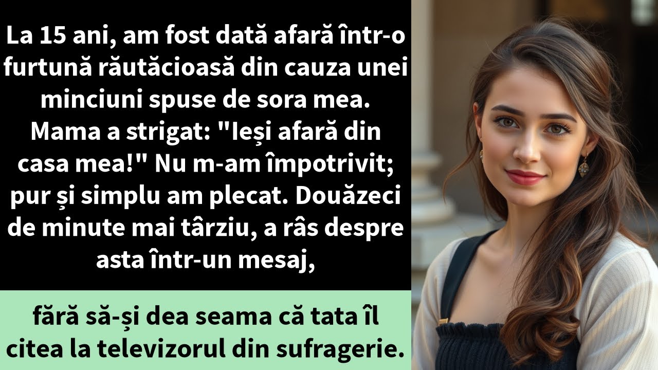 La 15 ani, am fost dată afară într-o furtună răutăcioasă din cauza unei minciuni spuse de sora mea.