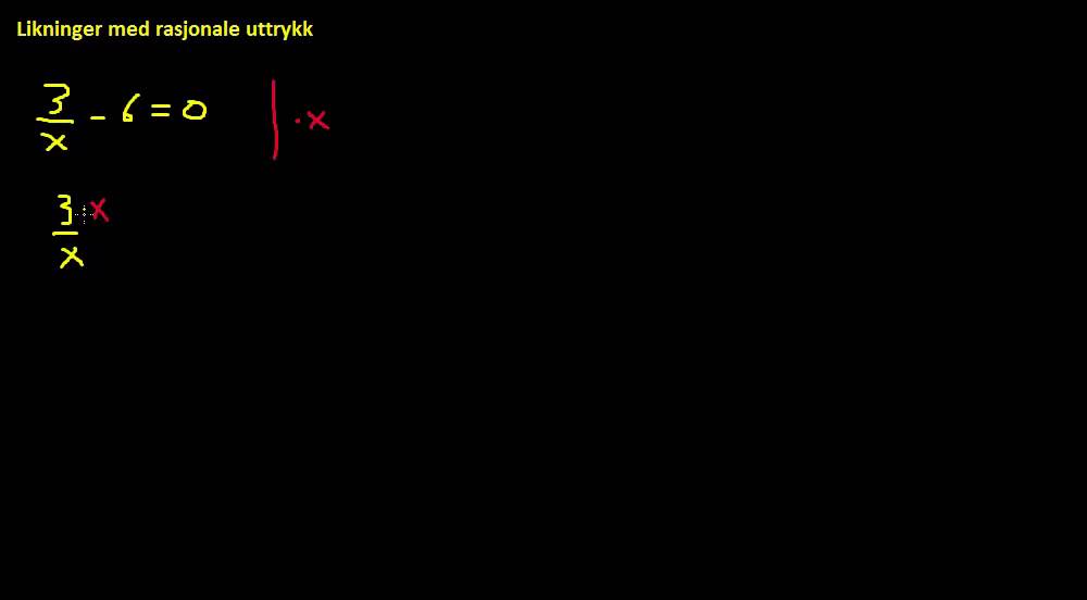 Likninger med rasjonale uttrykk
