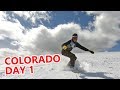 First Day Snowboarding in Colorado