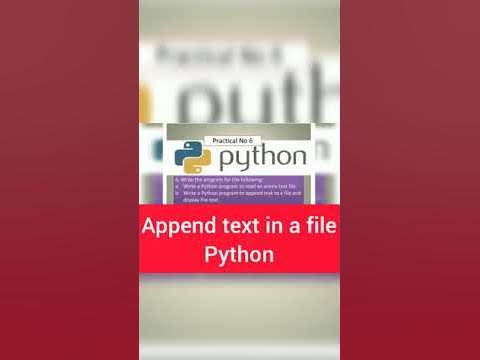 #append Text in a #File #Python #Practical #Shorts #Syit #Fycs - YouTube