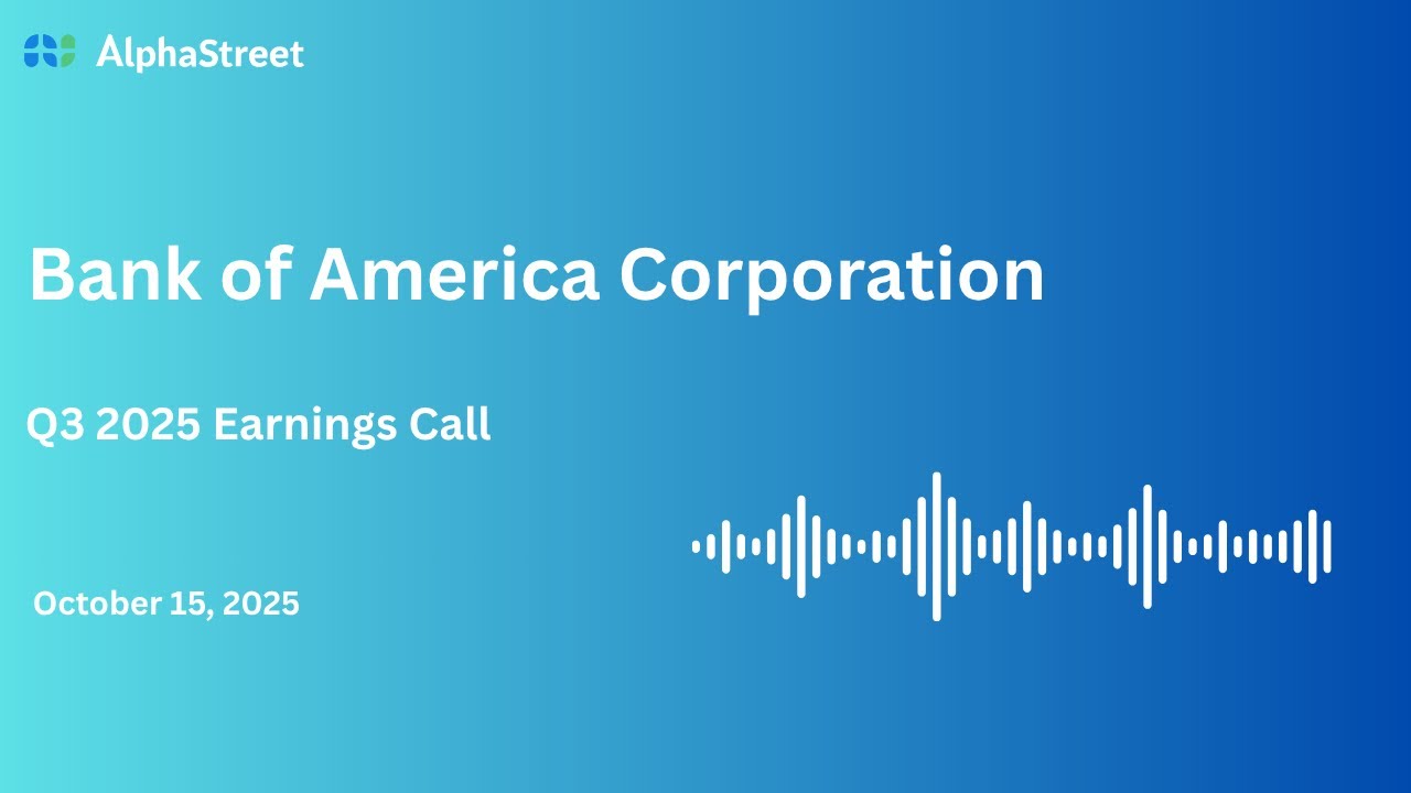 BAC Stock | Bank of America Corporation Q3 2025 Earnings Call - YouTube
