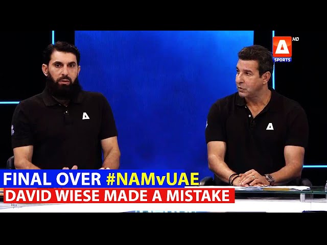 Final over: David Wiese made a mistake, Cricket experts comments on #NAMvUAE final over! class=