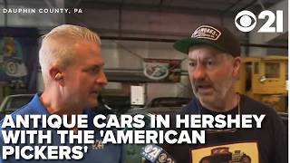 CBS 21's Tom Russell talks antique cars in Hershey with 'American Pickers'