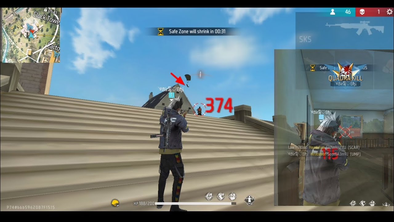 Clock Tower free fire max gameplay BR Ranked freefire YouTube