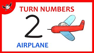 How To Draw an AIRPLANE Using Number 2 – Very Easy and Fun Doodle Art ✔ Resimi