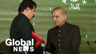 Shehbaz Sharif sworn in as Pakistan&#39;s prime minister after Imran Khan ouster