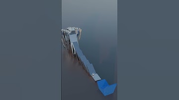 Domino effect again Structure of 15000 Cubes Satisfying Disintegration #satisfying #animation #3dart