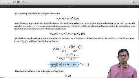 mod05lec49 - Legendre polynomials: recurrence relation