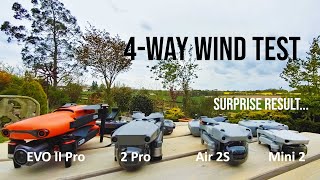 4 Top Drones - 40mph Winds - Ultimate Wind Test: EVOiiPro - 2Pro - Air2S - Mini2