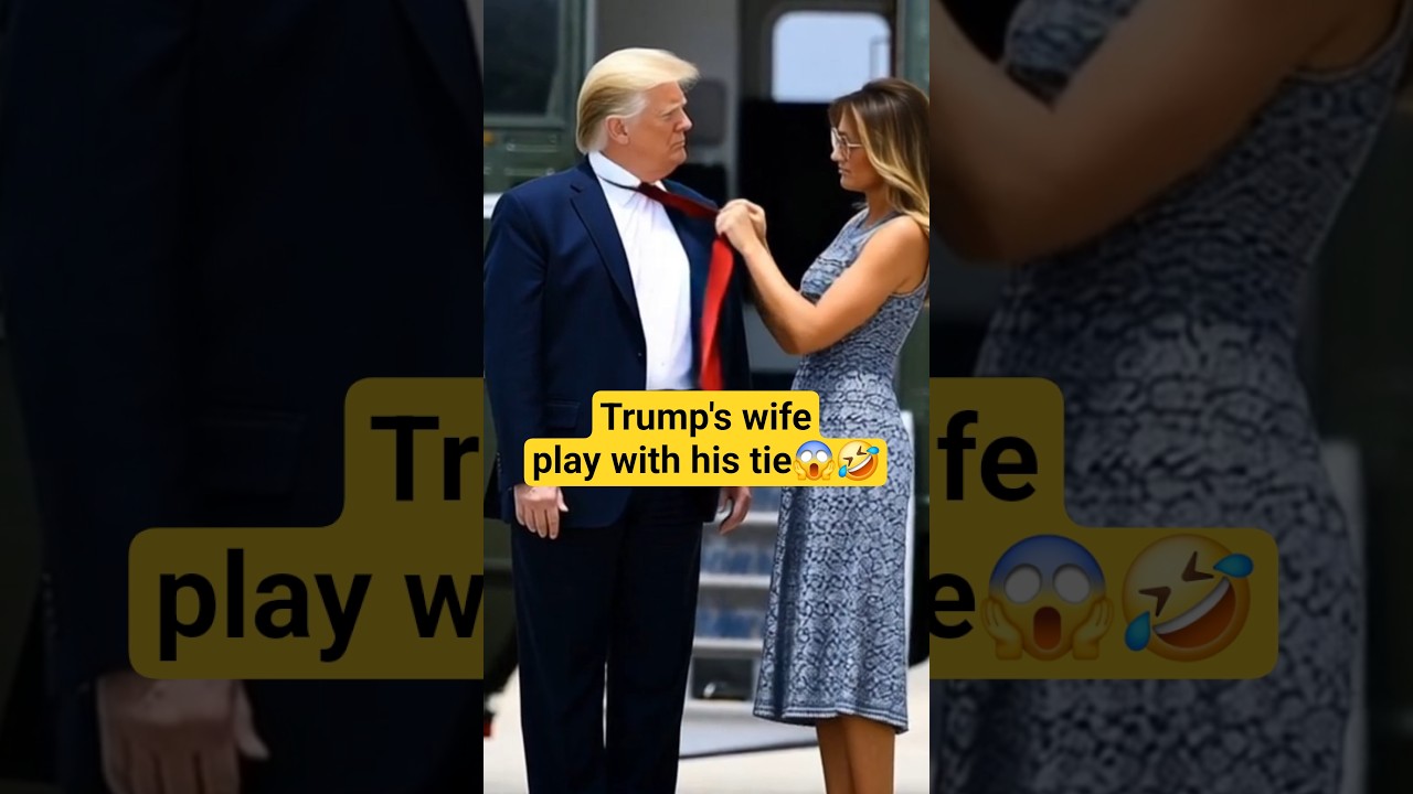 Trump Wife Plays With His Tie! 😂👔 