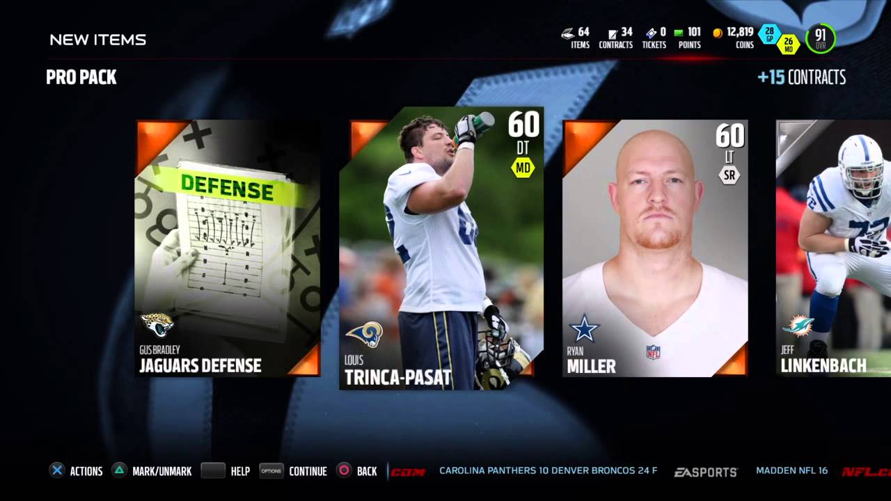 Madden NFL 16 free pro pack 94 overall card