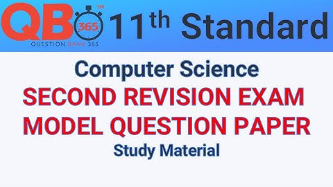 TN | 11th Standard Computer Science Second Revision Model Question Paper 2020 With Answer Key
