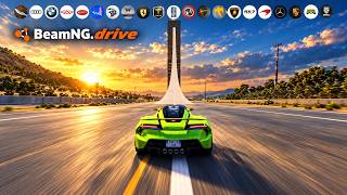 BeamNG.drive | Mega Ramp Challenge 🚗💨 | Supercar Ultimate Jump & Crash Test!