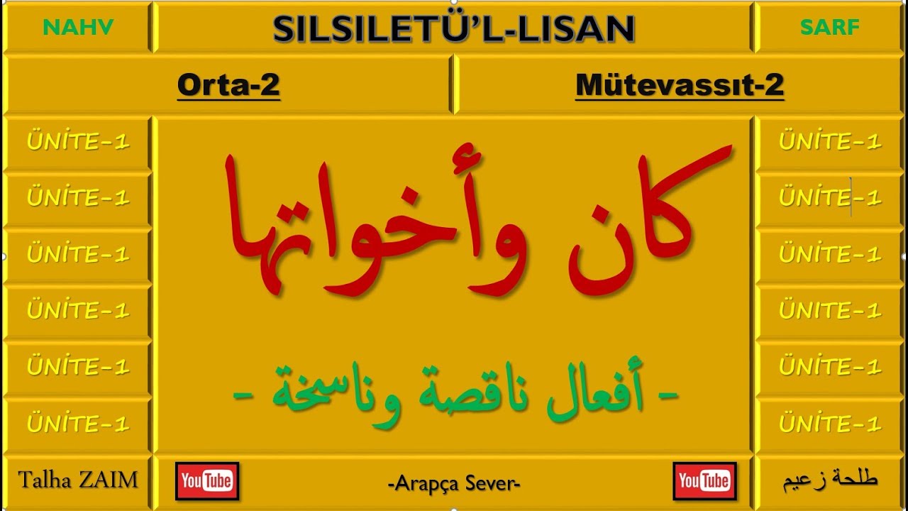 Kane ve Kardeşleri - Nesh Eden Harfler - Nakıs Fiiller / Silsile tü’l - Lisan