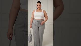 Calça pantalona plus Size lãzinha feminina outono inverno