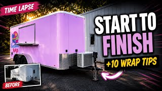 How to Wrap a Trailer in Vinyl (Color Change W/ Decals)