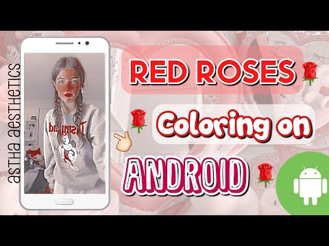 Red Roses Coloring Tutorial On Android For Tiktok Fanpage | Tiktok Fanpage Coloring Tutorial