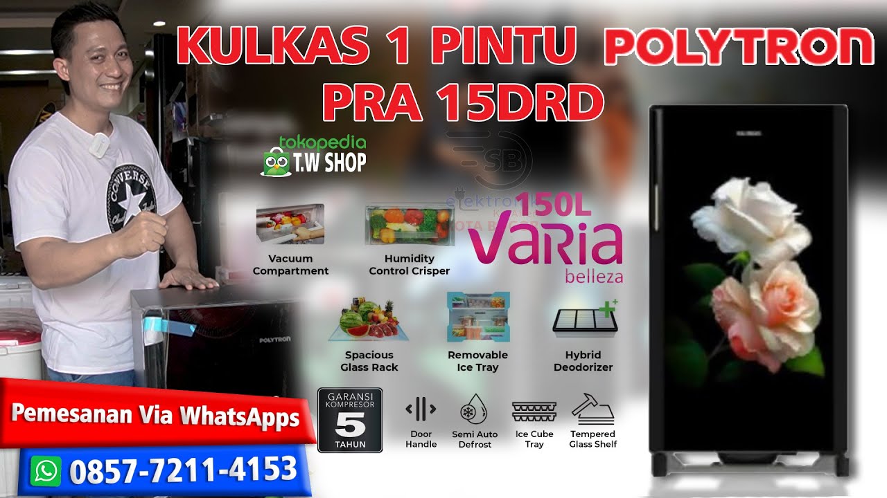 KULKAS 1 PINTU POLYTRON PRA-15DRD Jumbo Freezer - YouTube