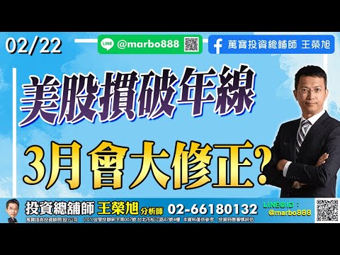 2023/02/22 美股摜破年線，3月會大修正？ 王榮旭分析師